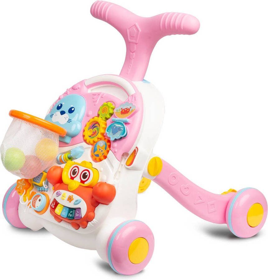 To Looptrainer baby walker 2 in 1 Roze