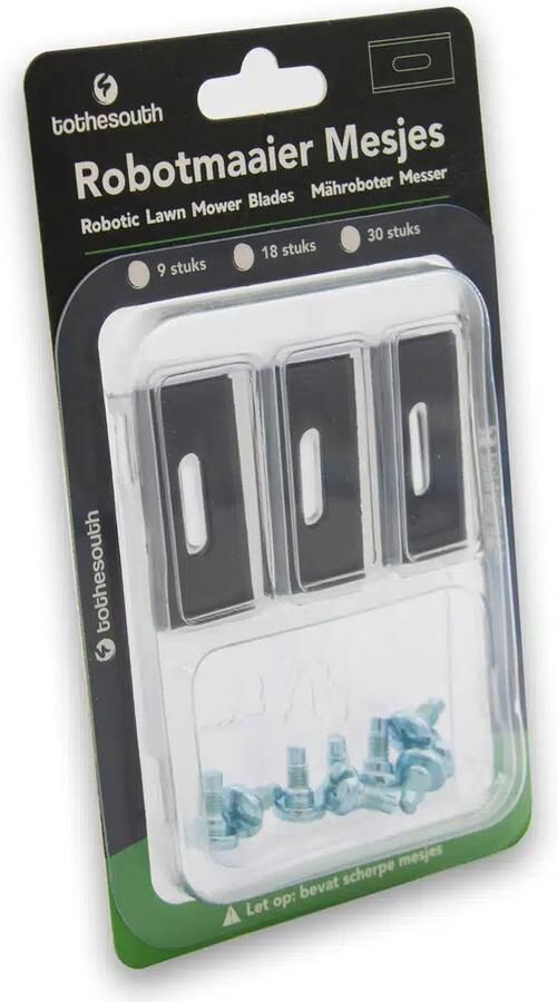 To the South Black Coated Endurance Mesjes geschikt voor Cramer Robotmaaiers (Limited Edition) 6 stuks
