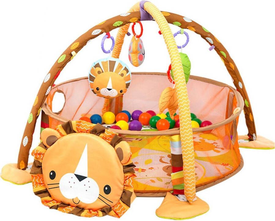 Toddly Babygym Leeuw Baby Speelmat met Ballenbak 48 x 66 cm