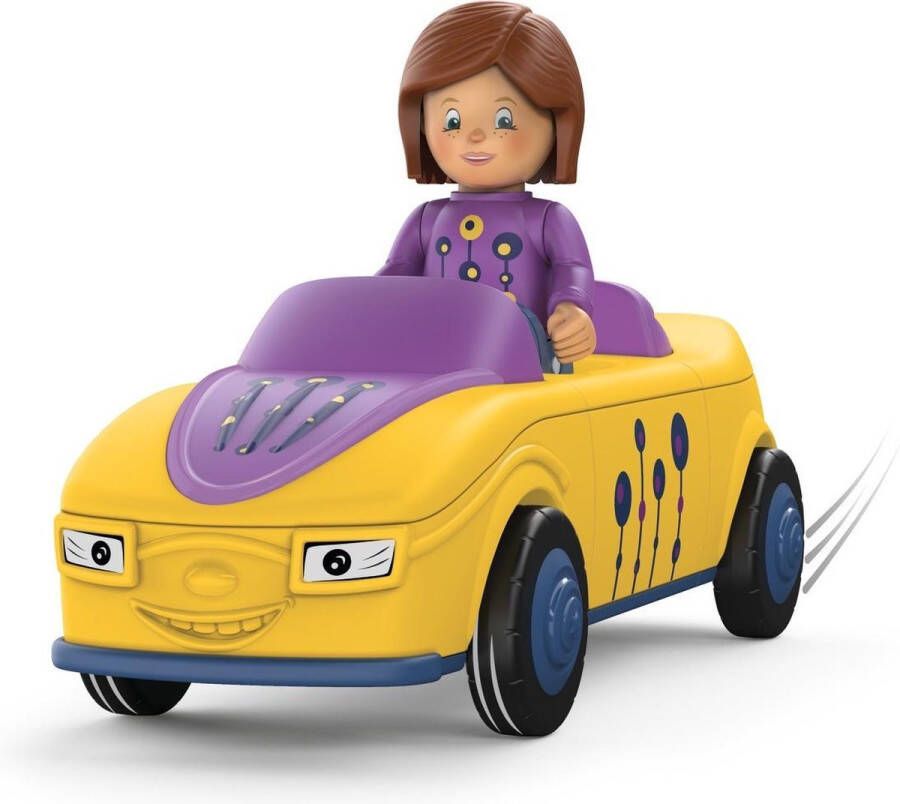 Speelgoedtrading Toddys Speelgoedauto Zoomy Junior 17 5 Cm Paars geel 2-delig