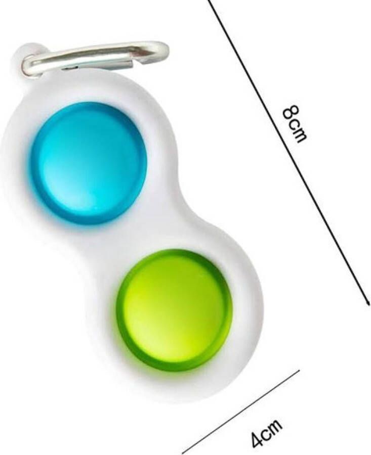 Togadget simple dimple TikTok fidget toy groen blauw