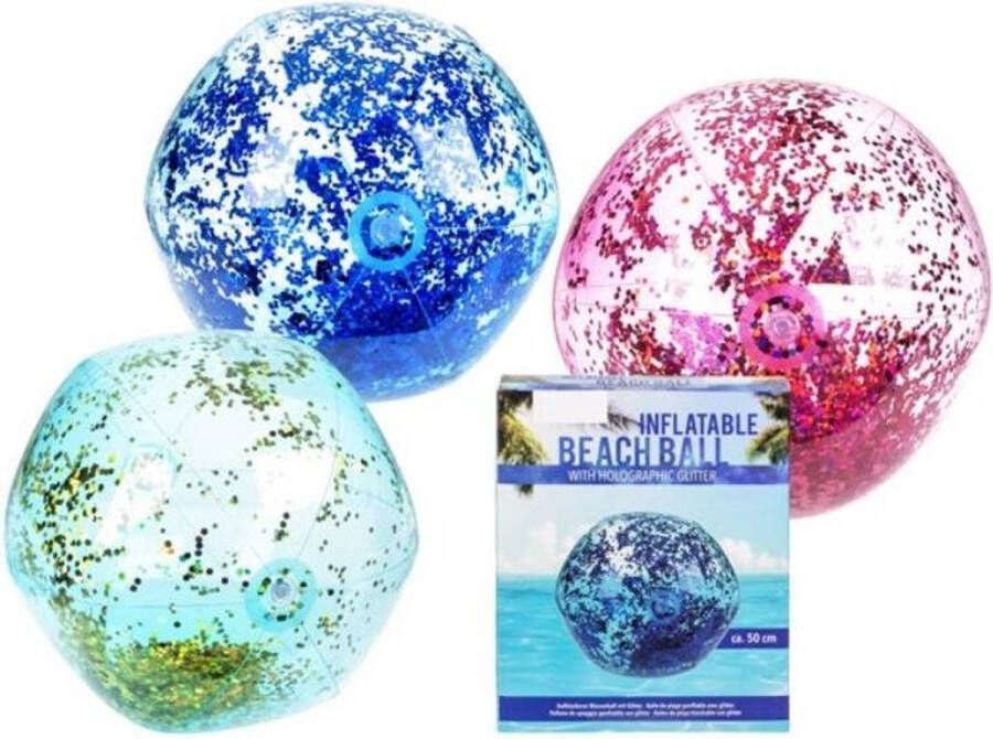 Toi Opblaasbare strandbal met holografische glitter