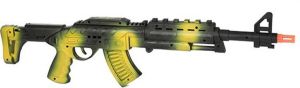 Toi-Toys Militair leger speelgoed verkleed geweer camouflage met geluid 67 cm Verkleedattributen