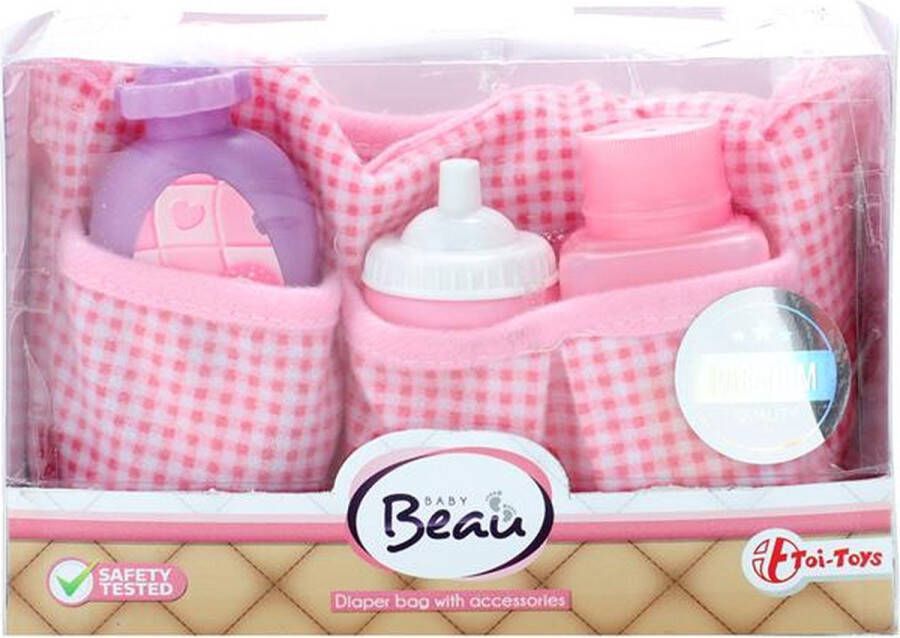 Toi-Toys luiertas Beau poppen junior polyester roze 7-delig