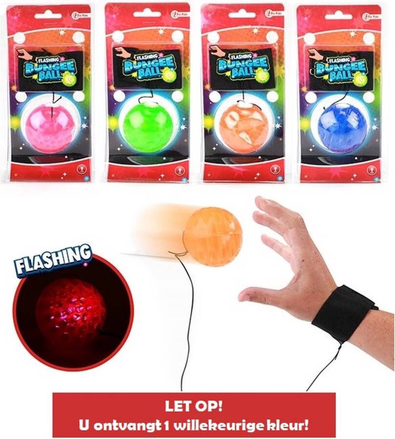 Toi-Toys Bouncing Ball met led 1 exemplaar Return Ball Met elastiek