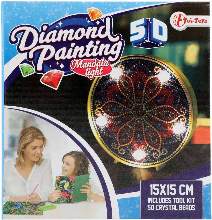 Toi-Toys Diamond Painting Mandala met Lamp 18 x 16 x 3 cm