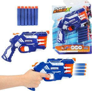 Toi-Toys Foam-pistool Foam Strike X Junior Blauw 7-delig