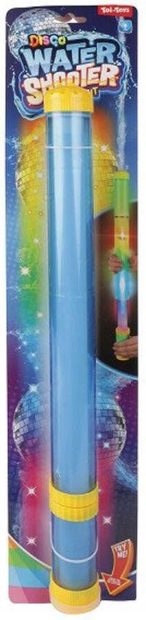 Toi-Toys 1x Waterpistolen waterpistool waterspuit met blauw licht kinderspeelgoed 46 cm waterspeelgoed van kunststof