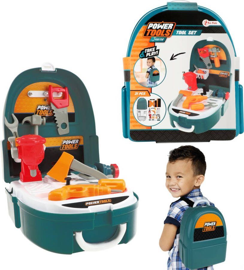 Toi-Toys Power Tools Gereedschapset in Rugzak 21dlg