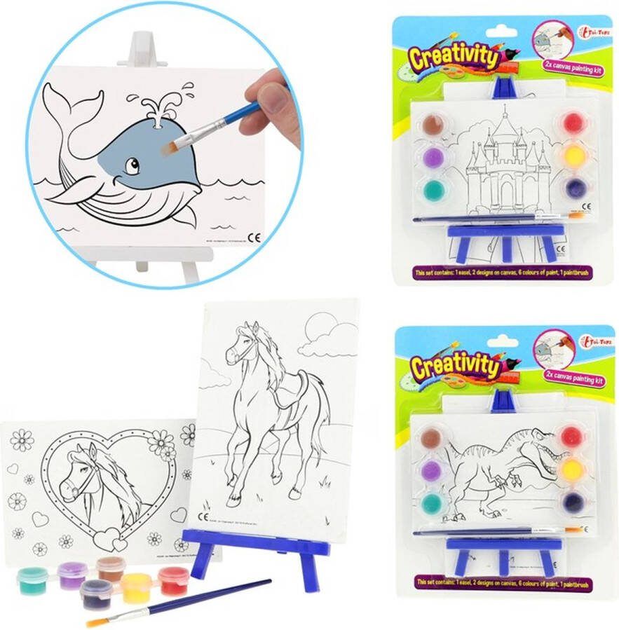 Toi Toys Grafix Schilderset met 2 schilderijen Paard