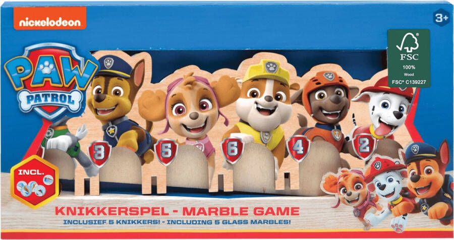 Toi-Toys Paw Patrol knikkerspel inclusief 5 glazen knikkers (leeftijd vanaf 3 jaar)