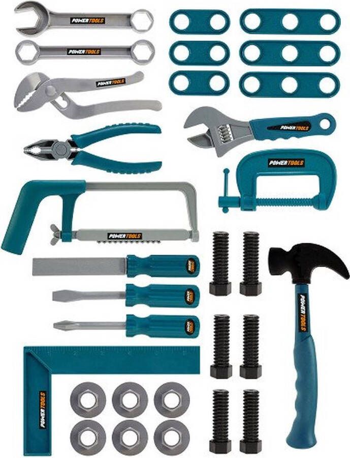 Toi-Toys gereedschapsset Power Tools 30-delig grijs