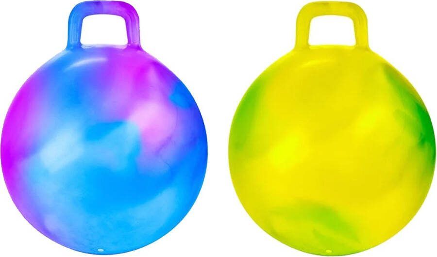 Toi-Toys Skippybal marble set 2x D45 cm buitenspeelgoed voor kinderen