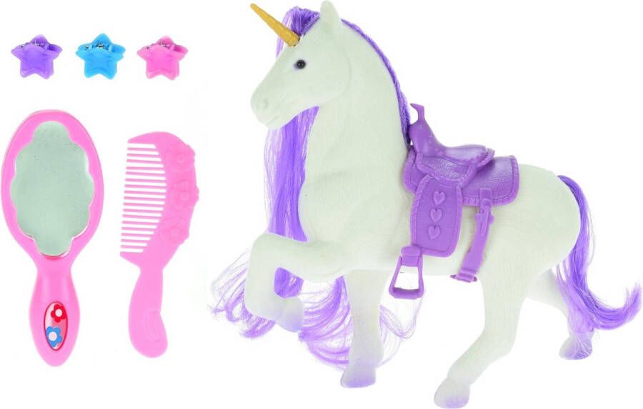 Toi-Toys Speelset Dream Horse Eenhoorn 16 Cm Wit paars