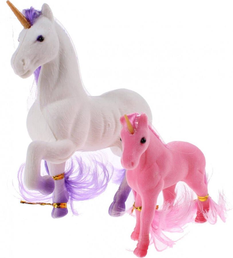 Toi-Toys Speelset Unicorn Met Veulen 3-delig Wit roze