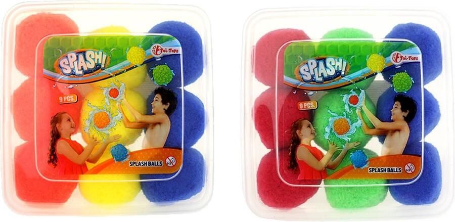 Toi-Toys Waterspeelgoed splash ballen 18 stuks herbruikbare waterballonen zomer speelgoed
