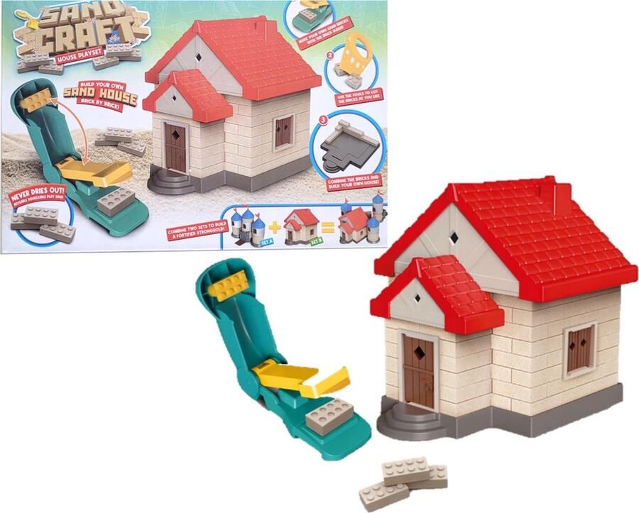 Toi-Toys Zandhuis maken set Voor kinderen Speelset Creatief Magisch Zand Uren speelplezier