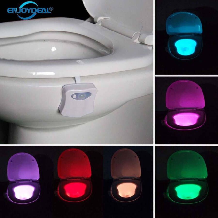 Toilet LED WC Nachtlamp Licht Lamp Multicolor Glow Toilet Light Bewegingssensor WC Verlichting Met Sensor