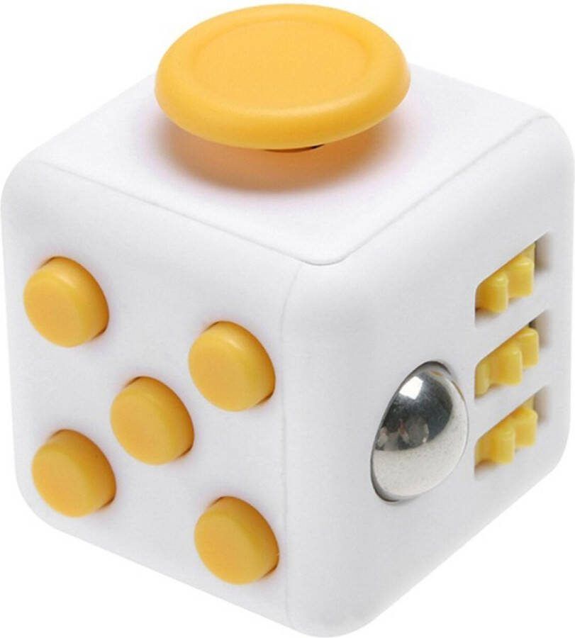 Tokomundo Fidget Cube tegen Stress Fidget Toys Speelgoed Meisjes en Jongens Sinterklaas Kerst Kerstcadeau Geel