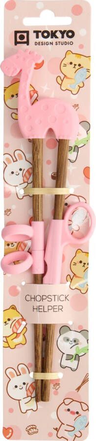 Tokyo Design Studio Chopsticks- Giraffe Roze (eetstokjes kind)