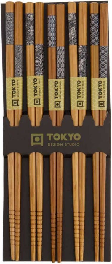 Tokyo Design Studio Eetstokjes Chopsticks Set Zwart Wit