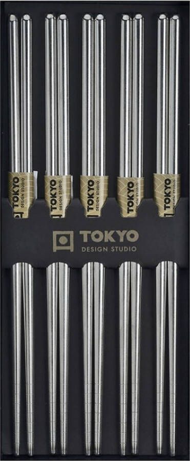 Tokyo Design Studio – Eetstokjes – Roestvrij Staal – 5pcs