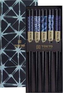 Tokyo Design Studio – Eetstokjes – Set van 5 paar – Blue Mixed Designs