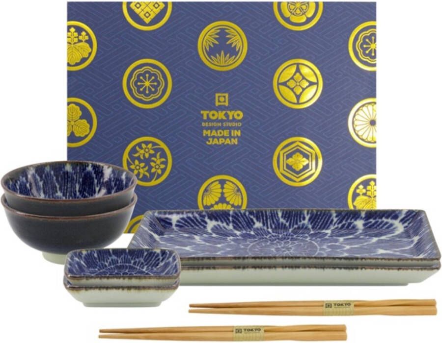 Tokyo Design Studio Ohuke Dahlia Sushi Set Sushi Servies 8-delig voor 2 personen