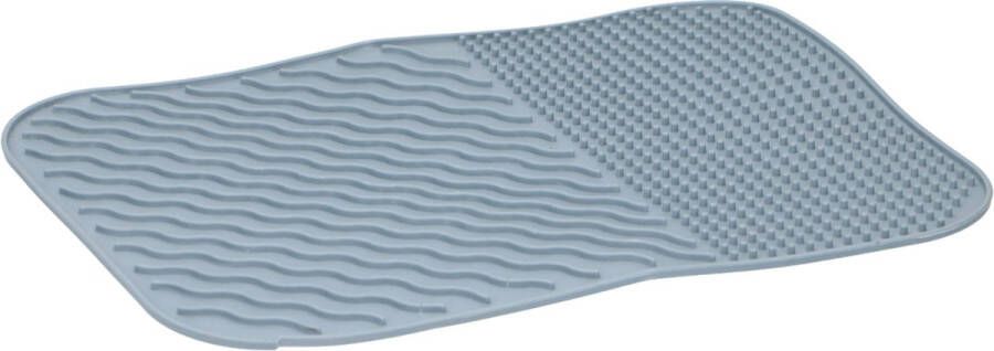Alpina Afdruipmat anti slip flexibel siliconen grijs 34 x 26 cm Afdruiprekken