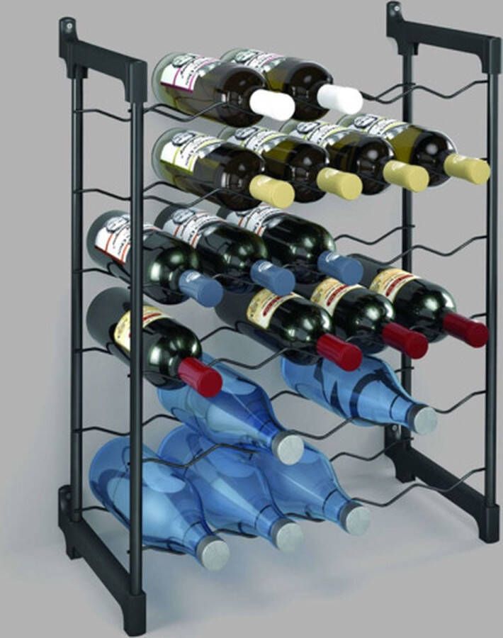 Metaltex Wijnflessenrek Chianti 30 flessen Stapelbaar Incl. bevestigingsmateriaal