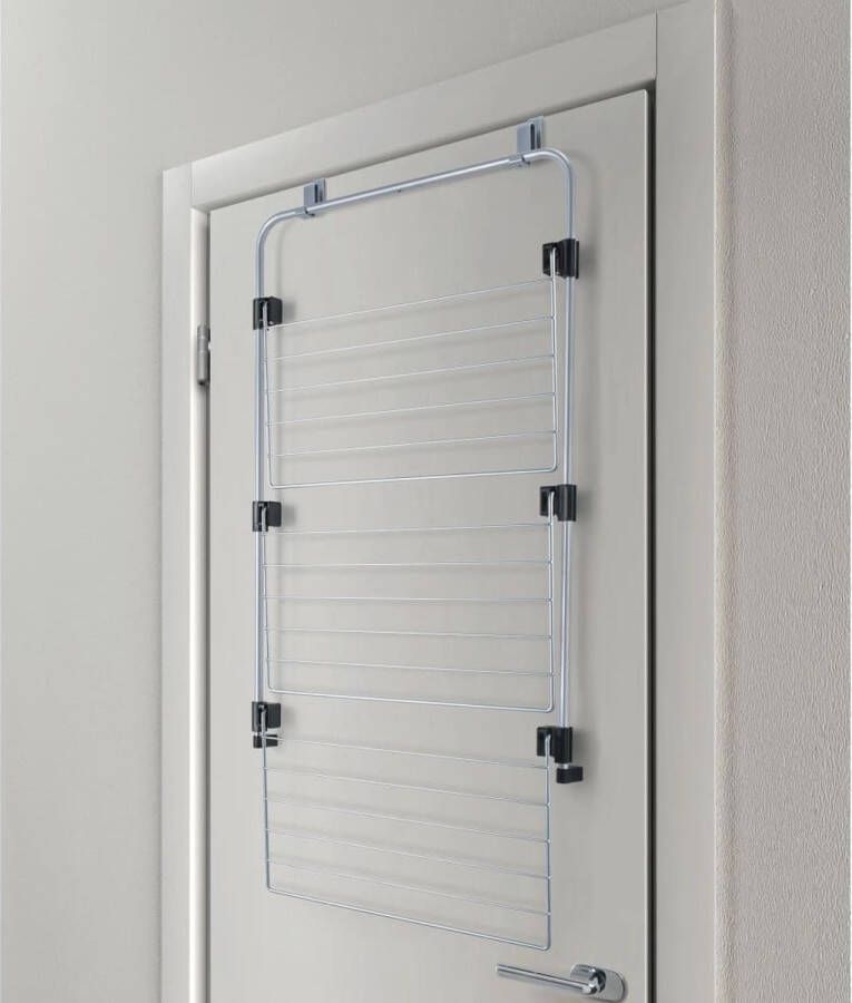 Tomado Metaltex Tomado Metaltex Droogrek Gale 11 meter Drooglengte Ophangbaar aan Deur of douchewand Zilvergrijs 5 jaar garantie