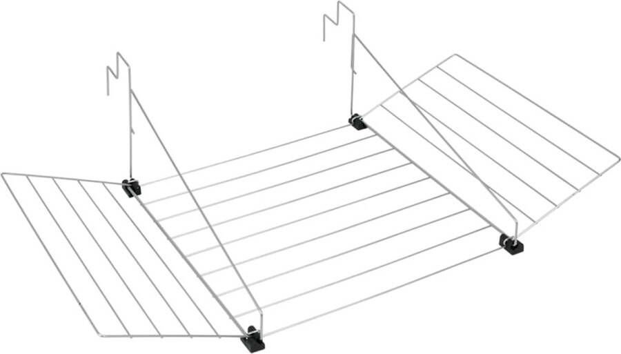 Tomado Metaltex Droogrek Tilburg Voor radiator balkon deur of balustrade 12 meter drooglengte Ophangbaar Zilvergrijs 5 jaar garantie - Foto 2