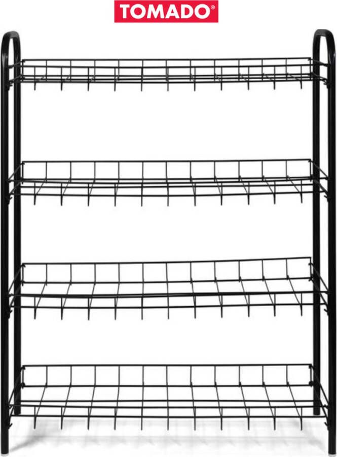 Tomado Multifunctioneel Voorraadwagen Zwart 39 x 23 x 58 cm