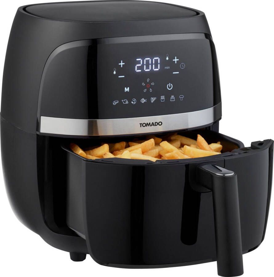 Tomado TAF3202B Airfryer Heteluchtfriteuse 3 2 liter inhoud – 8 automatische programma s Digitaal display 500 gr friet – Zwart