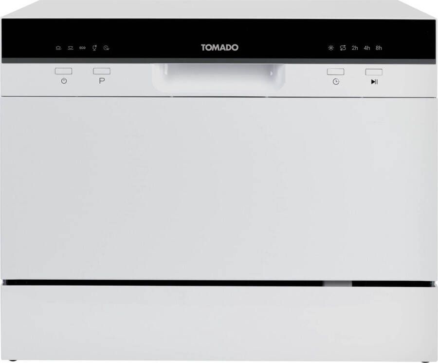 Tomado TDW5501W Mini vaatwasser Vrijstaand 6 couverts 5 programma&apos;s Wit