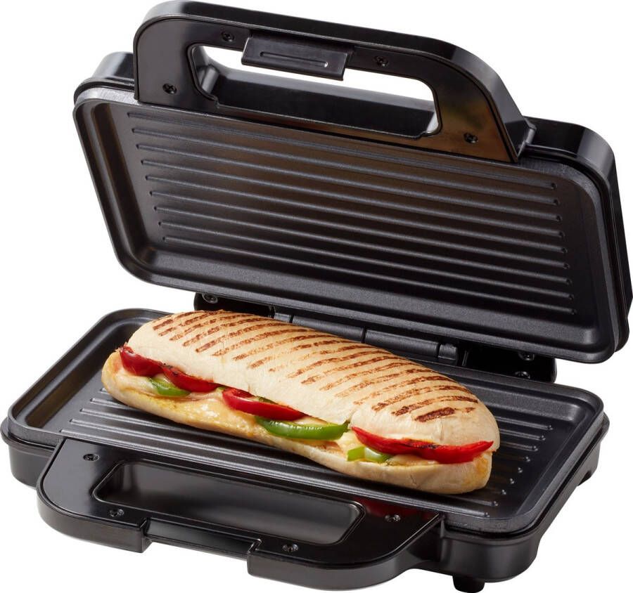 Tomado TGP2001S XXL tosti ijzer Panini grill Grillapparaat Anti aanbaklaag 900 watt Zwart rvs