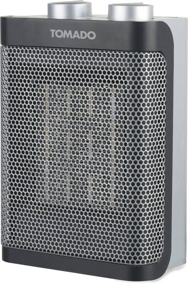 Tomado THC1501B Keramische kachel 24m² 1500 watt 2 warmtestanden Zwart grijs