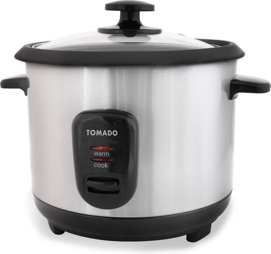 Tomado TRC1001S Rijstkoker 5 porties 1 liter inhoud Warmhoudfunctie Anti aanbaklaag RVS design