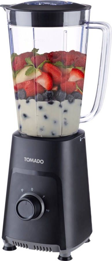 Tomado TTB1001B Blender 1 liter 2 snelheden 300W Pulsestand Zwart