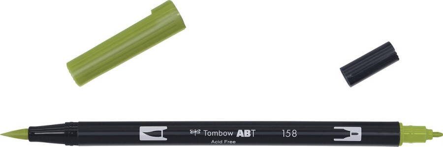 Tombow ABT dubbele brushpen dark olive ABT-158