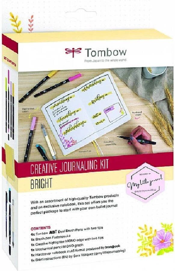 Tombow creative journaling kit bright