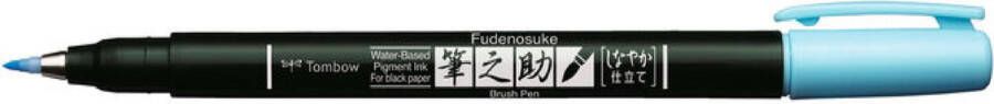 Tombow Fudenosuke brush pen soft pastelblauw