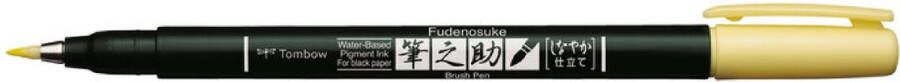 Tombow Fudenosuke brush pen soft pastelgeel
