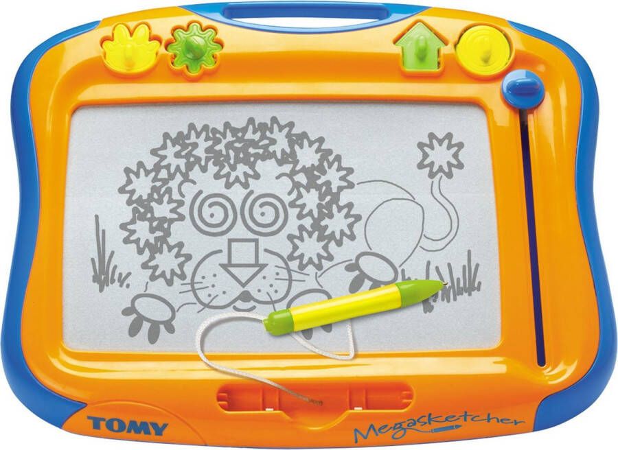 Tomy tekenbord Megasketcher junior 10 7 x 8 5 cm oranje blauw
