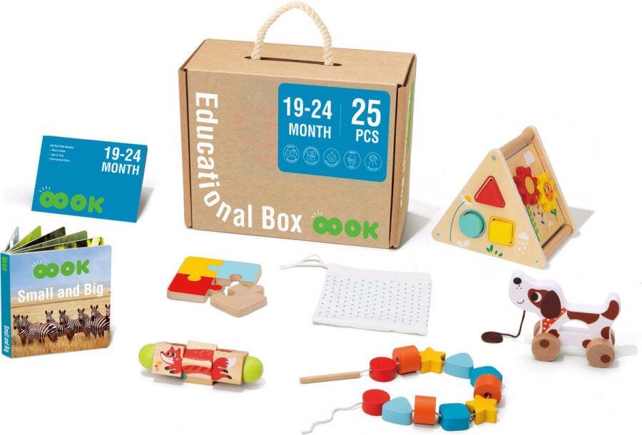 Tooky Toy Educatieve Houten Speelgoed Box 19-24 Maanden 25-delig