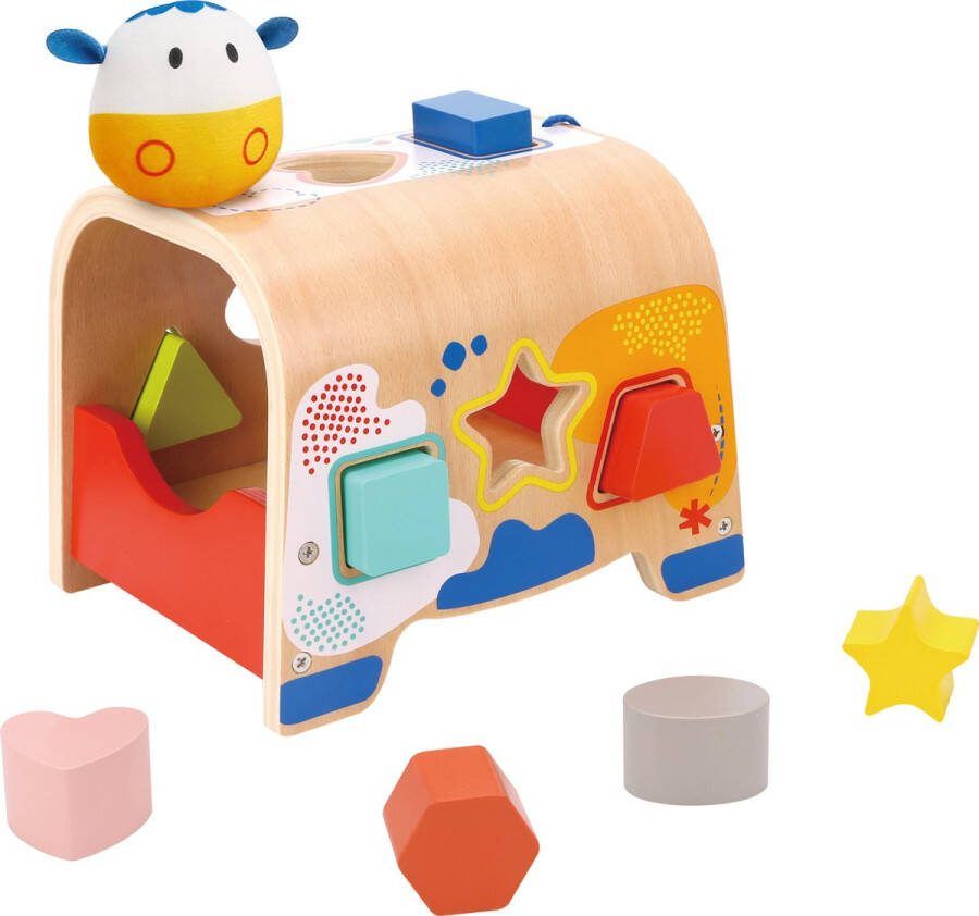 Tooky Toy Houten Speelgoed Fudge Vormensorteerder Blokken Vormen Educatief Speelgoed 6 el