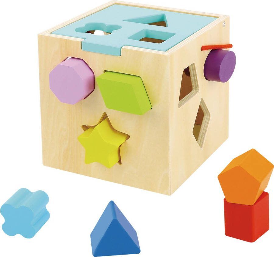 Tooky Toy Houten Speelgoed Vormenstoof 12 Maanden 13-delig