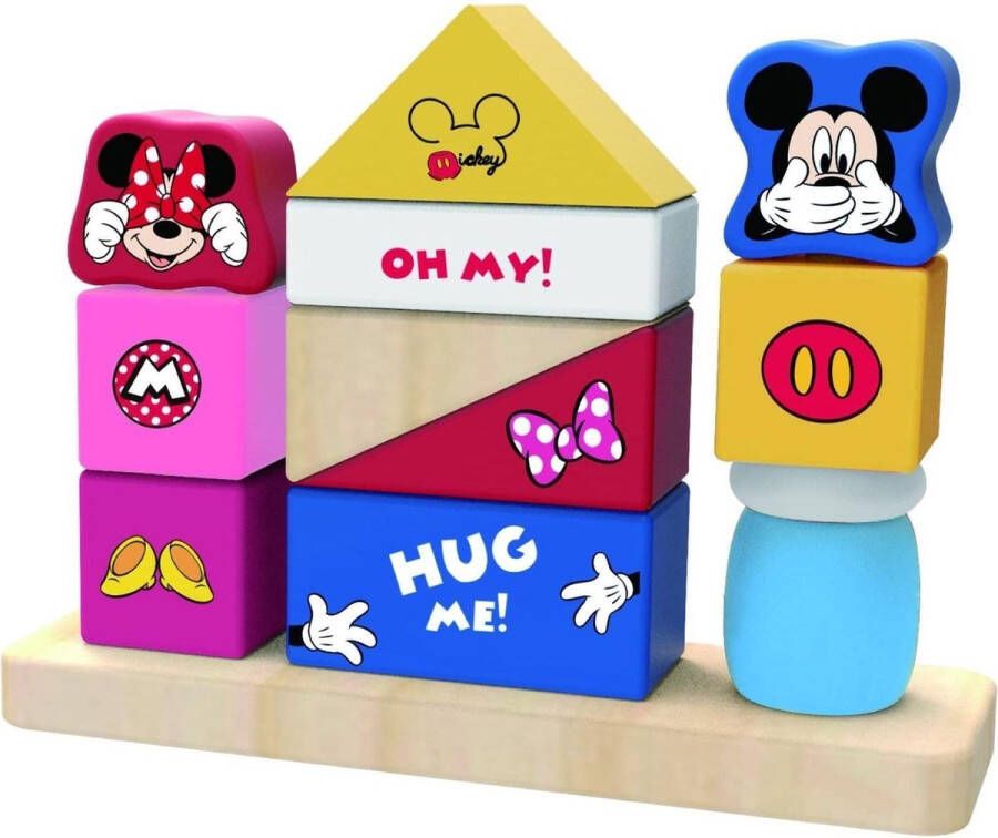 Tooky Toy Blokkenset Mickey Mouse Junior 18 5 X 14 Cm Hout 13-delig