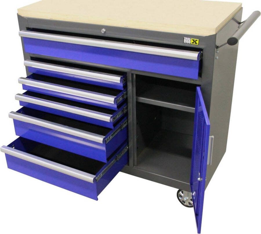TOOLBOX4YOU Gereedschapswagen werkbank (houten blad)