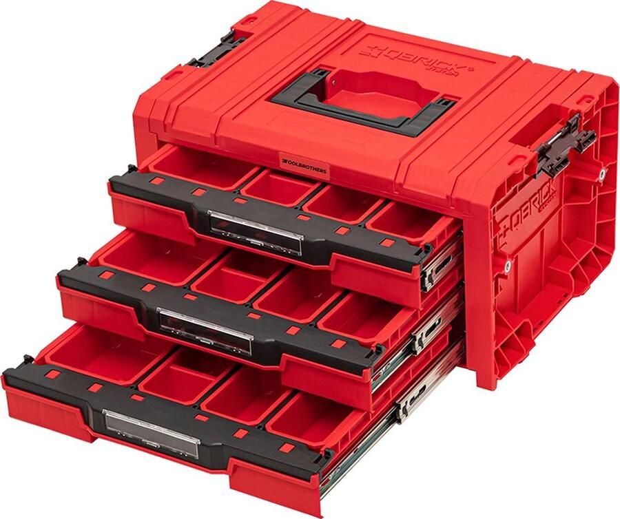 Toolbrothers RHINO L Lade 3 ULTRA Organize+ gereedschapskoffer 450 x 310 x 244 mm 13 5 l stapelbaar IP54 met 3 laden